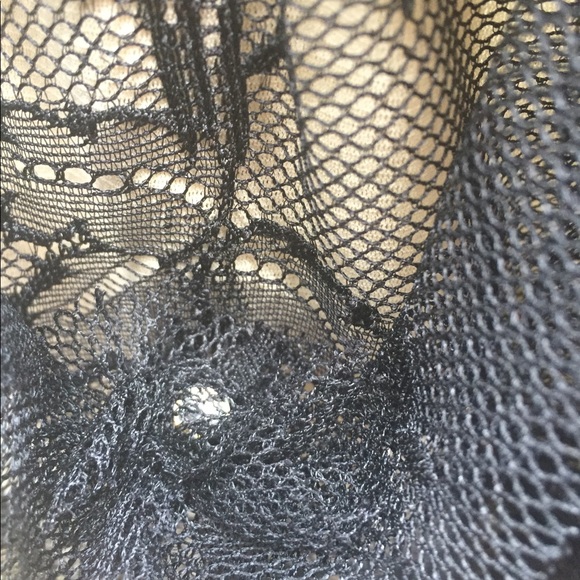 Kreativekristen original upcycled black sheer  lace flowy mini  skirt HP 24 - Picture 9 of 10